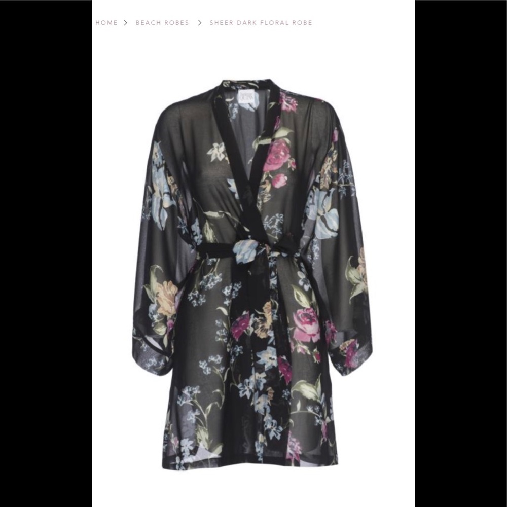 Helena Quinn sheer dark floral robe